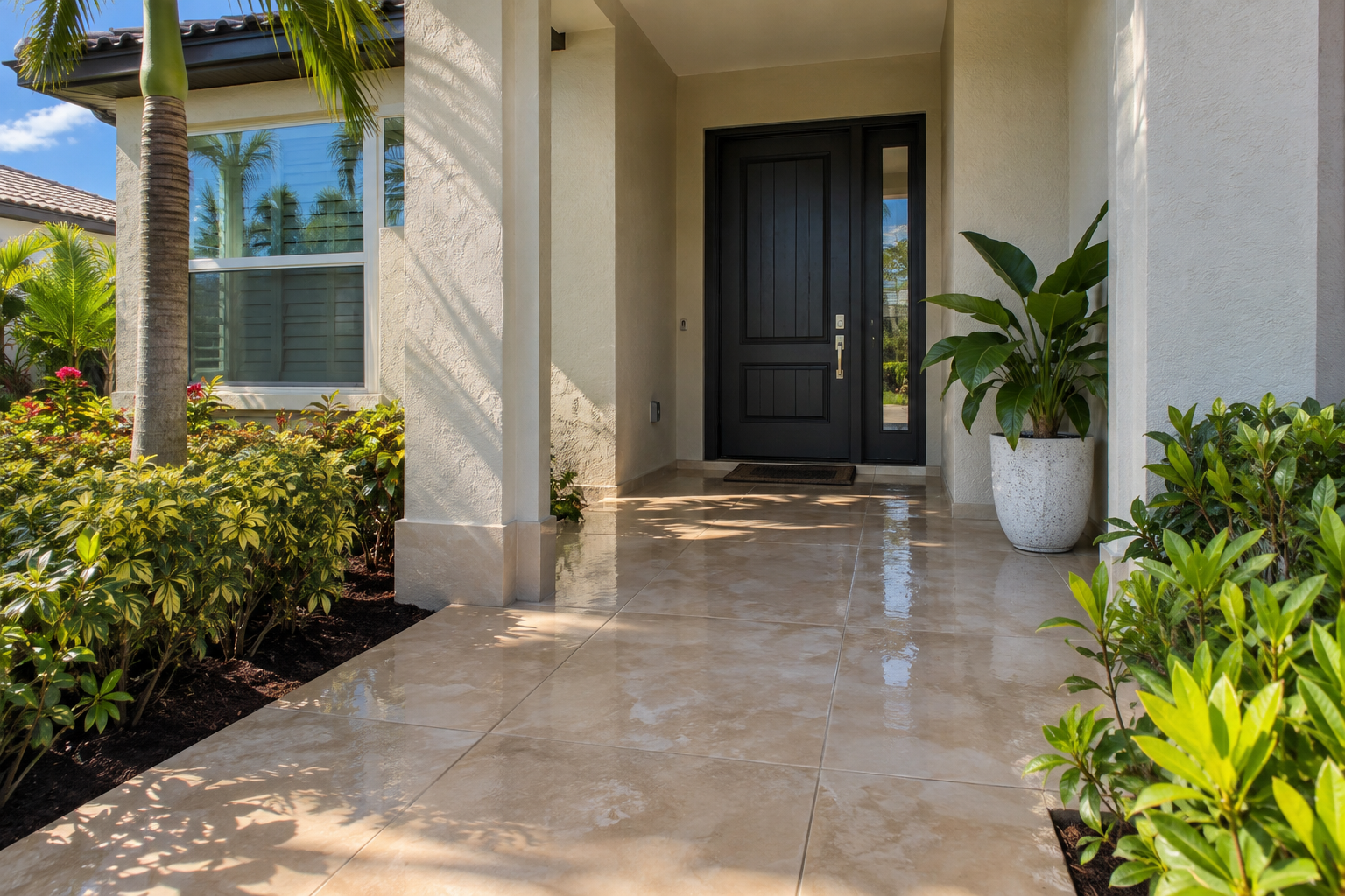 Front porch and entryway cleaning service in South Florida