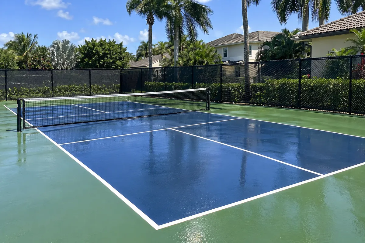 Tennis and pickleball court cleaning service in South Florida